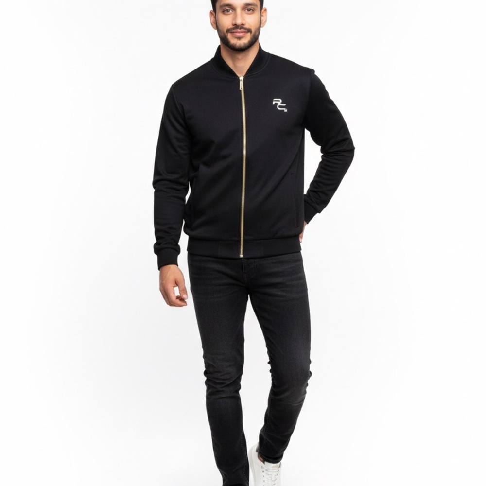 Roberto Cavalli Sport Zip-Up Track Jacket in Black
